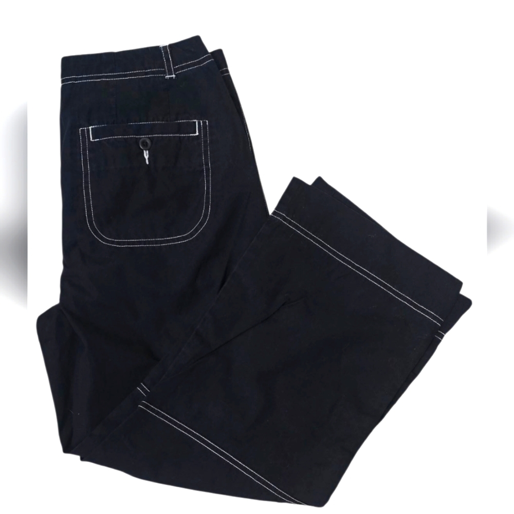 Lands' End High Rise Wide Leg Crop Pants Size 4